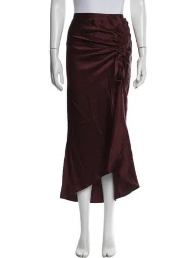 Pre-owned Lapointe Acetate Long Skirt In Brown