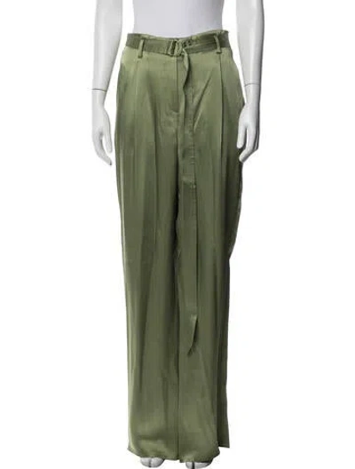 Pre-owned Lapointe Acetate Wide Leg Pants In Green