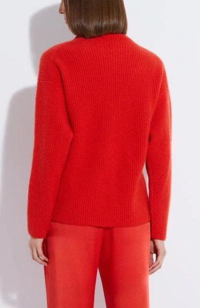 Lapointe Airy Cashmere Silk Ribbed Turtleneck In Red