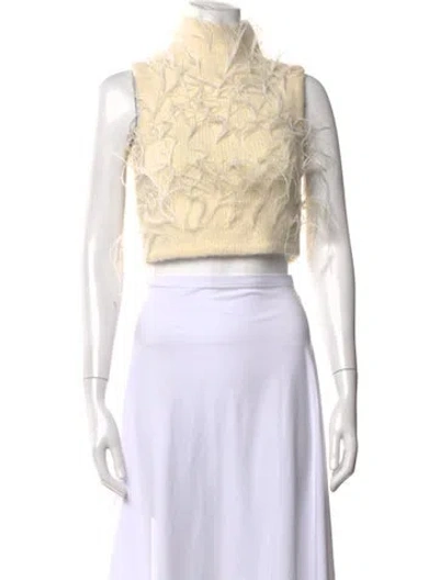 Pre-owned Lapointe Alpaca Mock Neck Sweater W/ Tags In Neutrals