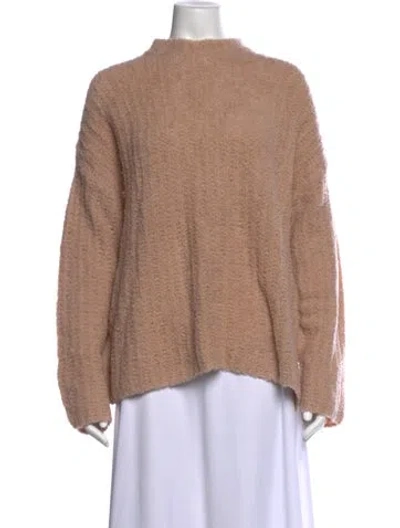 Pre-owned Lapointe Alpaca Mock Neck Sweater W/ Tags In Neutrals