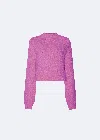 Lapointe Ribbed-knit Glittered Jumper In Orchid