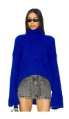 Lapointe Alpaca Silk Oversized Turtleneck Sweater In Royal
