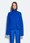 Lapointe Alpaca Silk Oversized Turtleneck Sweater In Electric Blue