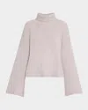 Lapointe Alpaca Silk Oversized Turtleneck Sweater In Washed Silver