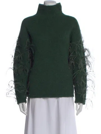 Pre-owned Lapointe Alpaca Turtleneck Sweater In Green