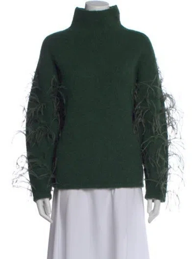 Pre-owned Lapointe Alpaca Turtleneck Sweater In Green