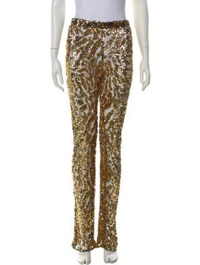Pre-owned Lapointe Animal Print Straight Leg Pants In Multi