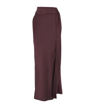 Lapointe Asymmetric Maxi Skirt In Purple