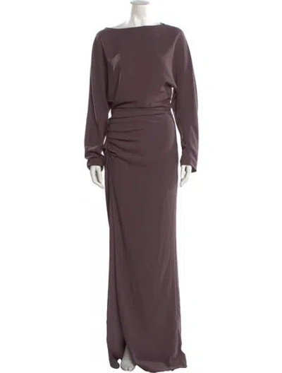 Pre-owned Lapointe Bateau Neckline Long Dress In Purple