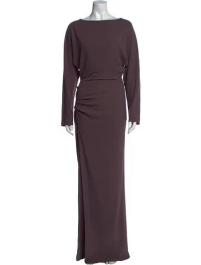 Pre-owned Lapointe Bateau Neckline Long Dress In Purple
