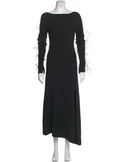 Pre-owned Lapointe Bateau Neckline Long Dress W/ Tags In Black