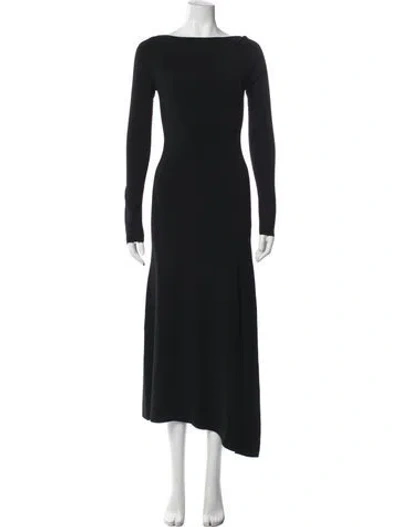 Pre-owned Lapointe Bateau Neckline Long Dress W/ Tags In Black