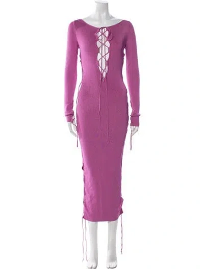 Pre-owned Lapointe Bateau Neckline Long Dress W/ Tags In Purple