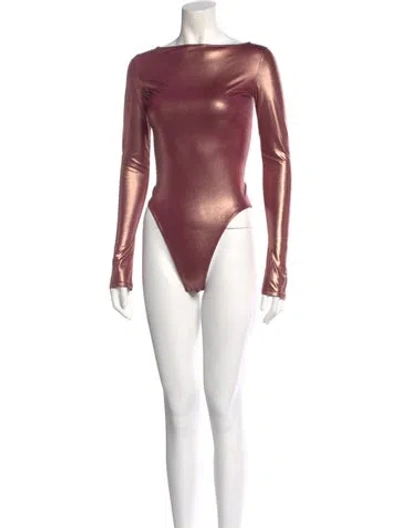 Pre-owned Lapointe Bateau Neckline Long Sleeve Bodysuit