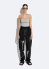 Lapointe Bleached Denim Tapered Pant In Bleached Black