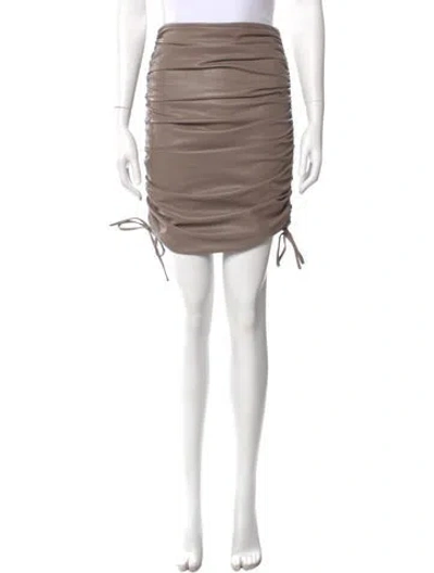 Pre-owned Lapointe Bow Accents Knee-length Skirt In Neutral