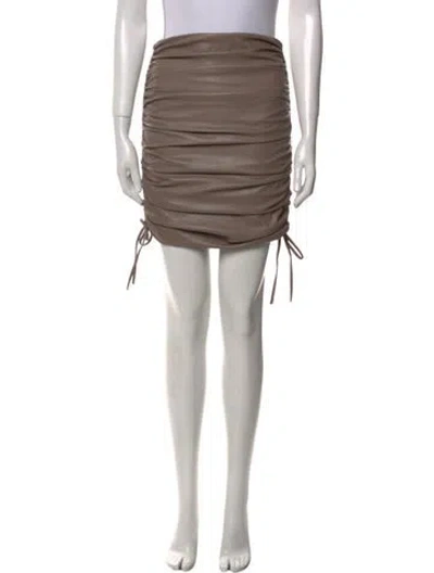 Pre-owned Lapointe Bow Accents Mini Skirt In Neutral