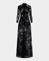 Lapointe Burnout Jersey Crossover Halter Ruched Gown In Black