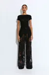 Lapointe Burnout Jersey Relaxed Pleated Pant