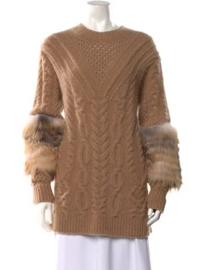 Pre-owned Lapointe Cashmere Crew Neck Sweater In Neutral