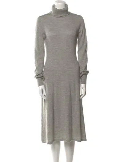 Pre-owned Lapointe Cashmere Midi Length Dress In Gray
