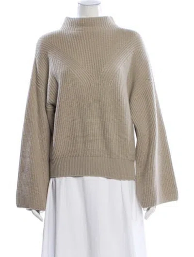 Pre-owned Lapointe Cashmere Mock Neck Sweater W/ Tags In Neutral