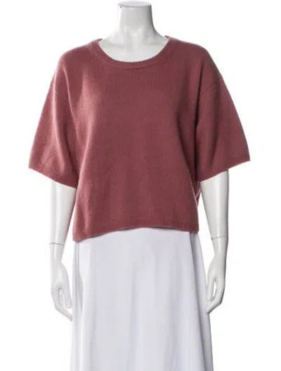 Pre-owned Lapointe Cashmere Scoop Neck Sweater W/ Tags In Pink