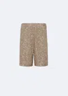 Lapointe Cashmere Sequin Shorts In Gray
