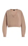 Lapointe Cashmere-silk Cropped Sweater In Neutral