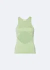 Lapointe Cashmere Silk Cut Out Tank In Aloe
