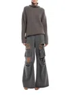 Lapointe Cashmere Silk Turtleneck In Steel