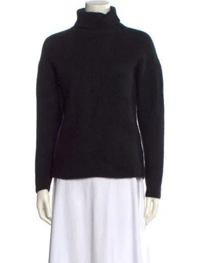 Pre-owned Lapointe Cashmere Turtleneck Sweater In Black