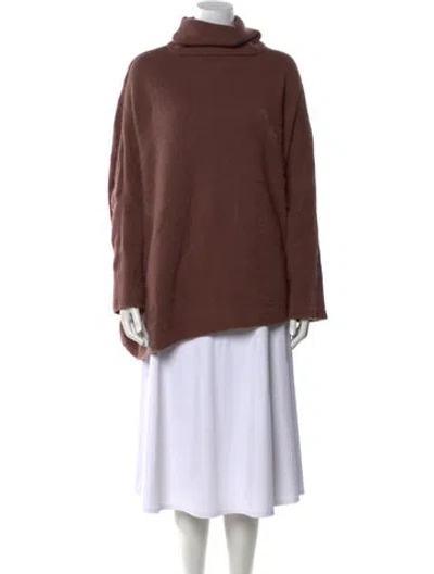 Pre-owned Lapointe Cashmere Turtleneck Sweater In Brown