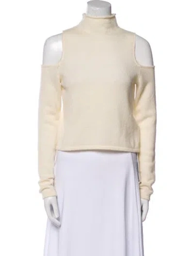 Pre-owned Lapointe Cashmere Turtleneck Sweater In Neutral