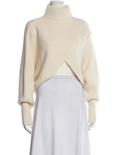 Pre-owned Lapointe Cashmere Turtleneck Sweater In Neutral