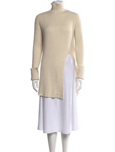 Pre-owned Lapointe Cashmere Turtleneck Sweater In Neutrals