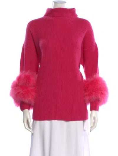 Pre-owned Lapointe Cashmere Turtleneck Sweater In Pink