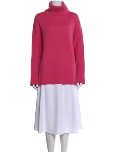 Pre-owned Lapointe Cashmere Turtleneck Sweater In Pink