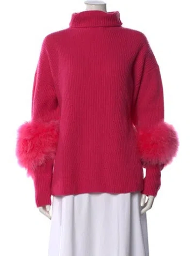 Pre-owned Lapointe Cashmere Turtleneck Sweater In Pink