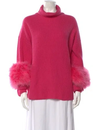 Pre-owned Lapointe Cashmere Turtleneck Sweater In Pink