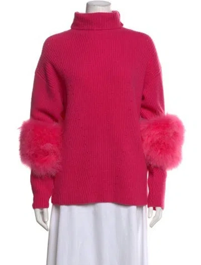 Pre-owned Lapointe Cashmere Turtleneck Sweater In Pink