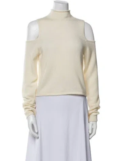 Pre-owned Lapointe Cashmere Turtleneck Sweatshirt In Neutral