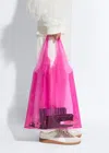 Lapointe Clear Tote In Fuchsia
