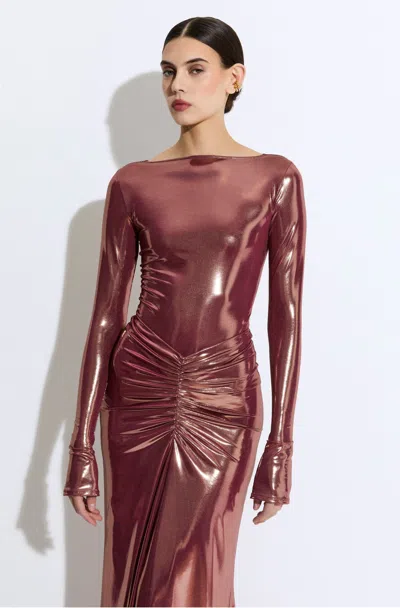 Lapointe Coated Jersey Boatneck Bodysuit