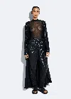 Lapointe Coated Jersey Caftan In Black