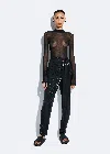 Lapointe Coated Jersey Draped Pant In Black