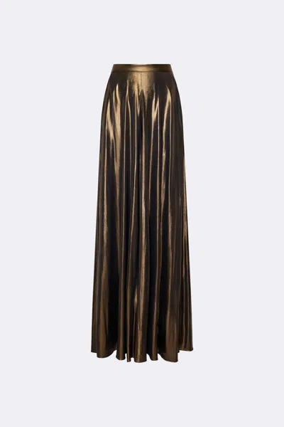Lapointe Coated Jersey Wide Leg Pant In Bronze