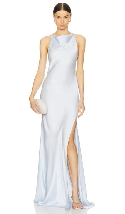 Lapointe Cowl Neck Gown In White