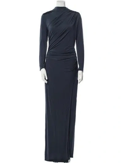 Pre-owned Lapointe Cowl Neck Long Dress W/ Tags In Blue